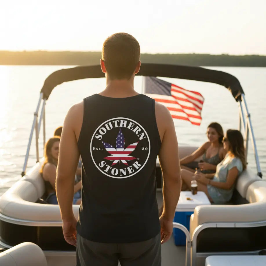 Southern Stoner OG logo mens tank top in black — lifted lifestyle tank Southern apparel