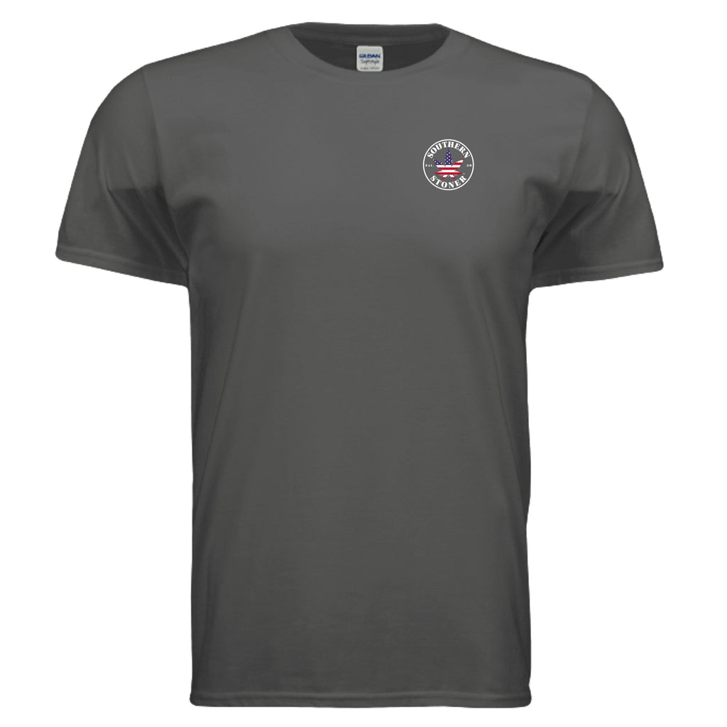 Southern Stoner OG logo tee front in charcoal — unisex Southern lifestyle shirt