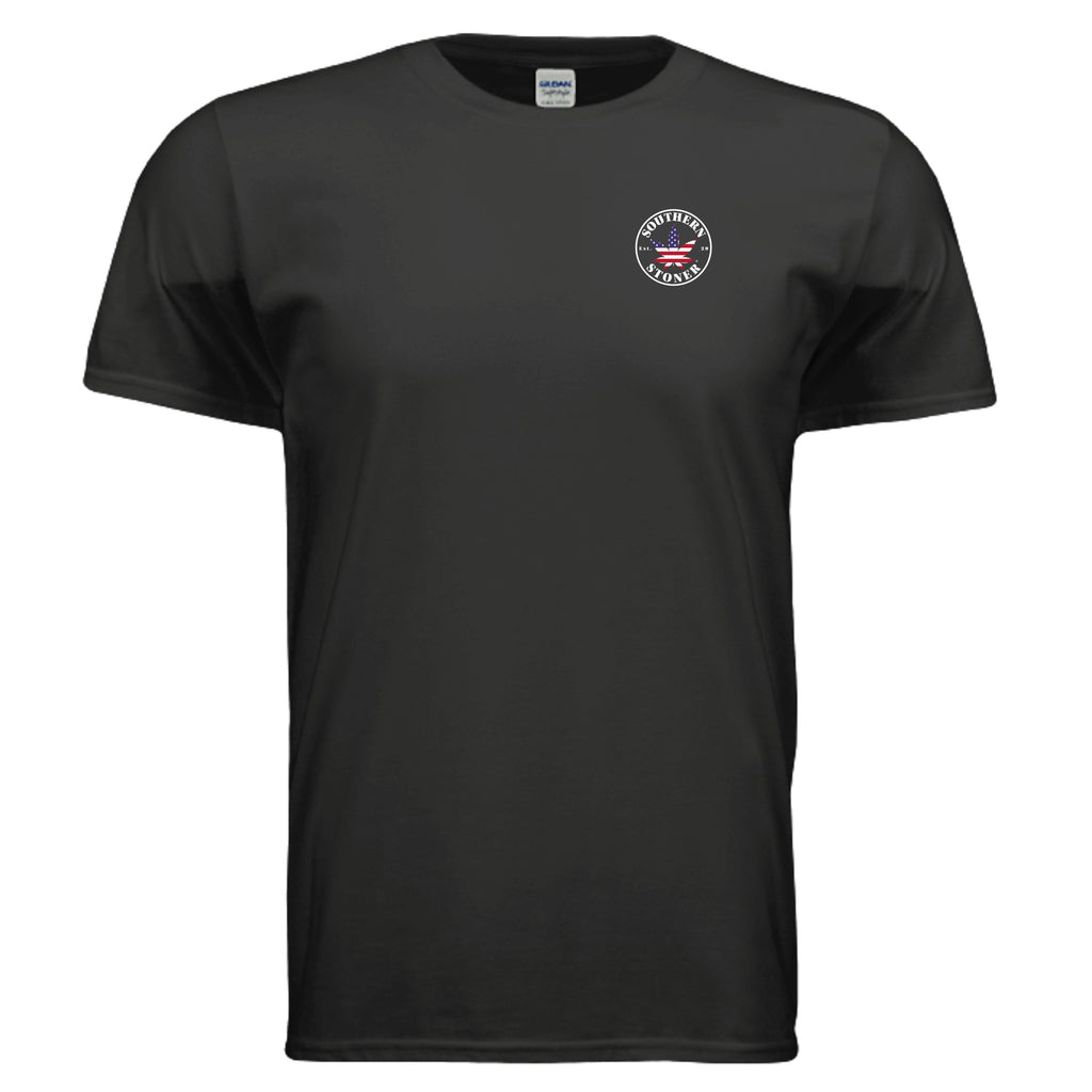 Southern Stoner OG logo tee front in black — unisex Southern lifestyle shirt