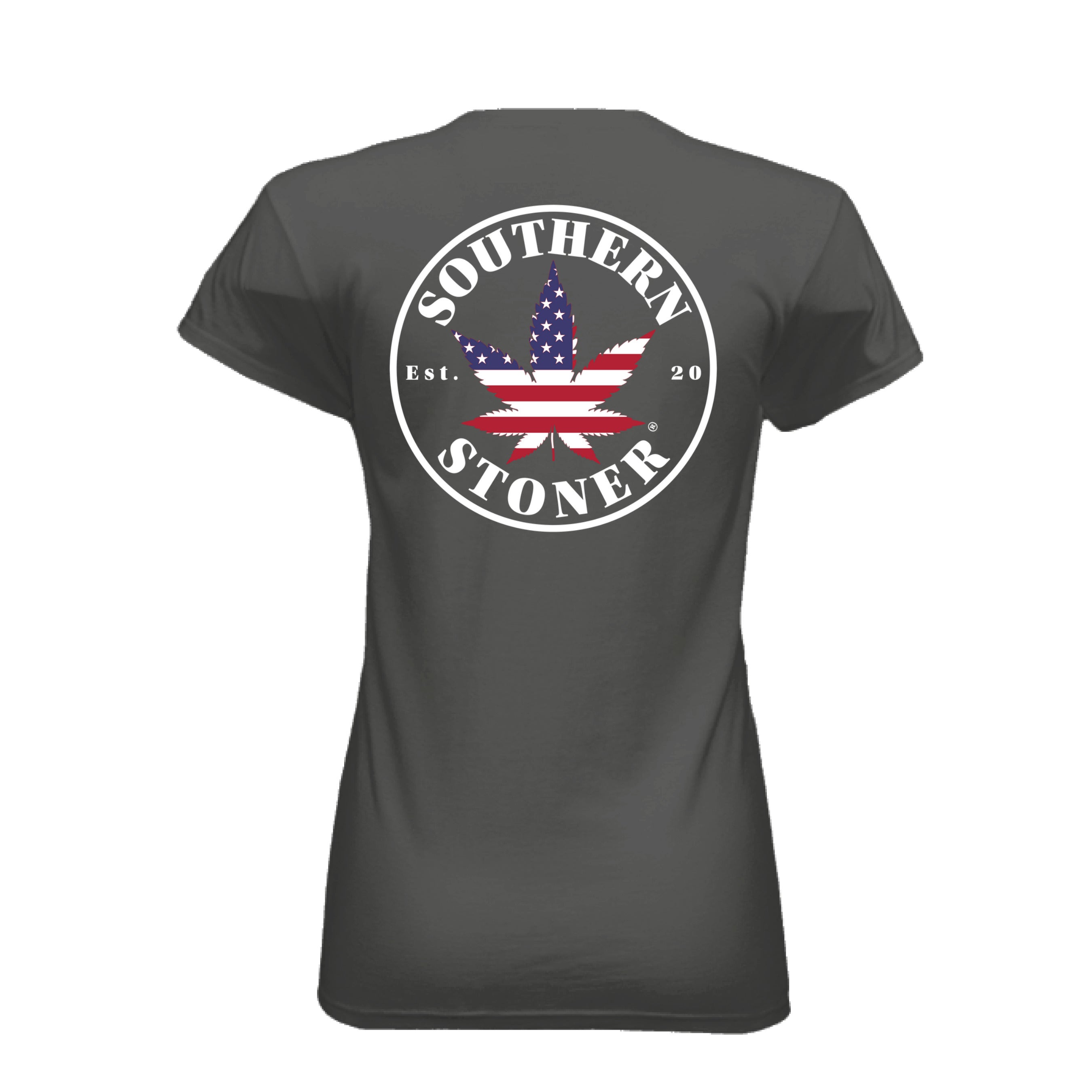 Southern Stoner OG logo womens tee in charcoal — Southern lifted lifestyle shirt