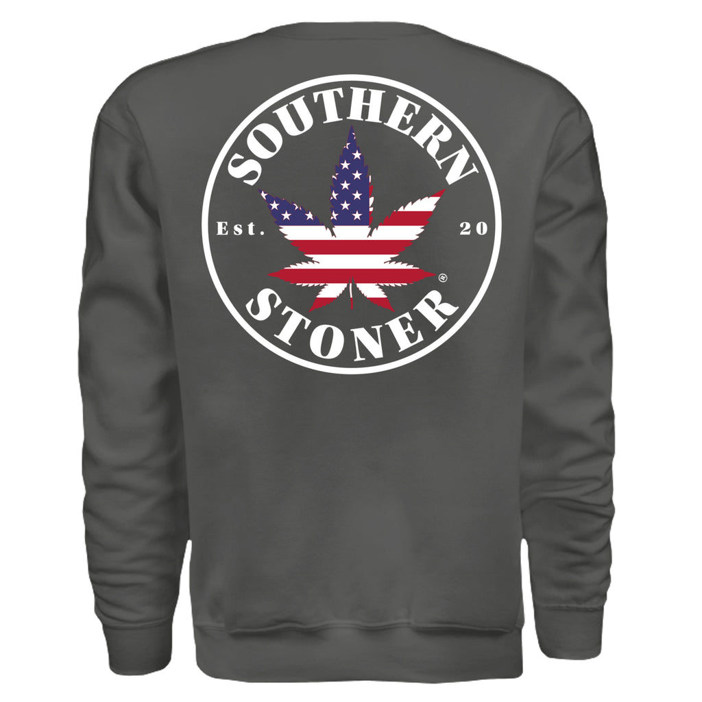 Southern Stoner OG logo crew sweatshirt in charcoal — Southern lifted lifestyle apparel