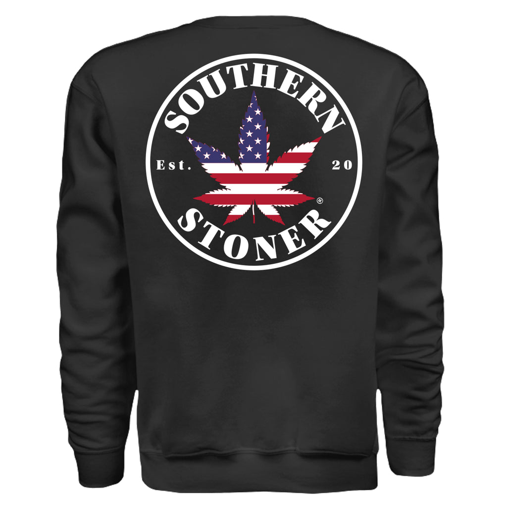 Southern Stoner OG logo crew sweatshirt in black — lifted lifestyle Southern apparel