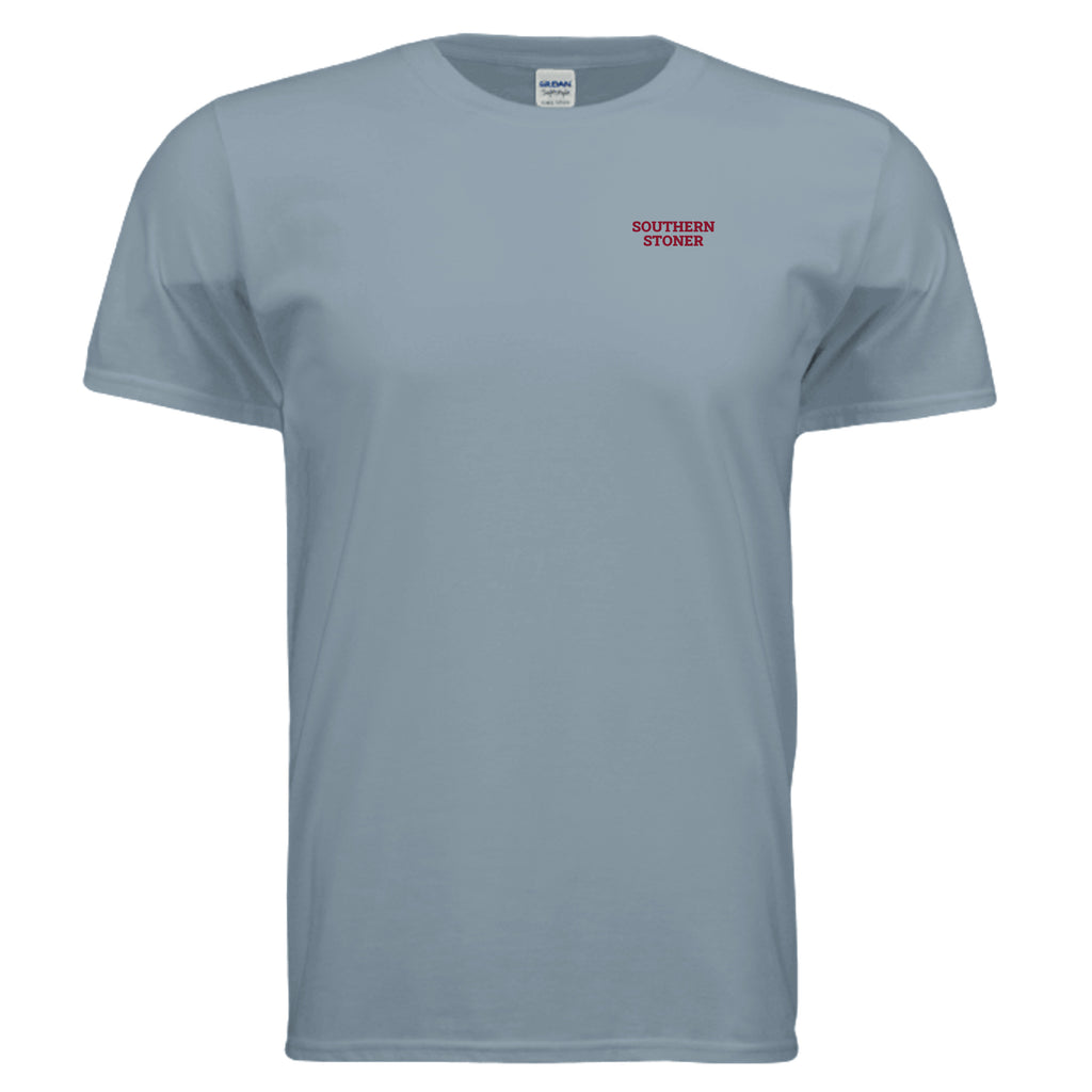 250 Years of Freedom stone blue tee front — Southern Stoner Americana lifted lifestyle shirt