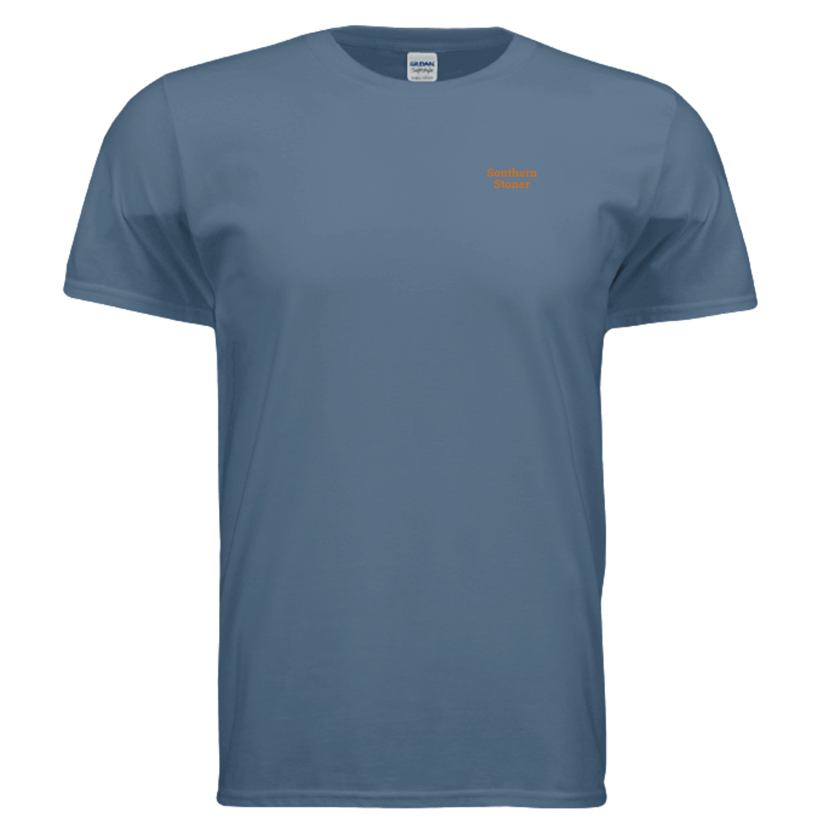 Sativa by Day Indica by Night indigo blue tee front — Southern Stoner lifted lifestyle shirt