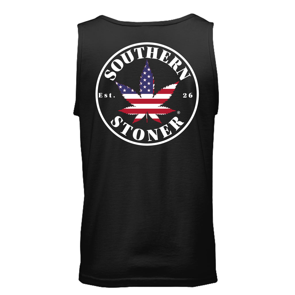 Southern Stoner OG logo mens tank top in black — lifted lifestyle tank Southern apparel