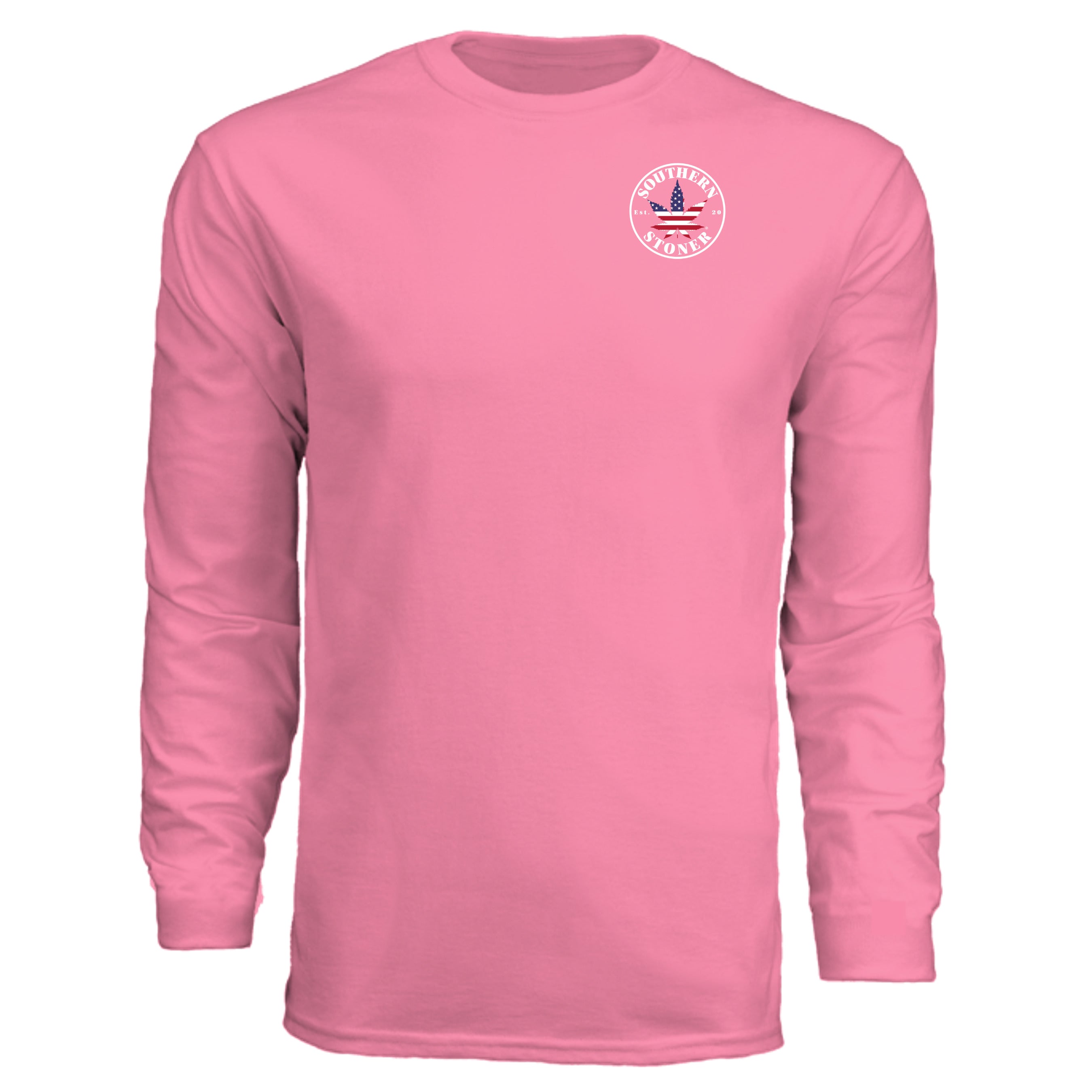 Southern Stoner OG performance long sleeve front in pink — womens lifted lifestyle performance shirt