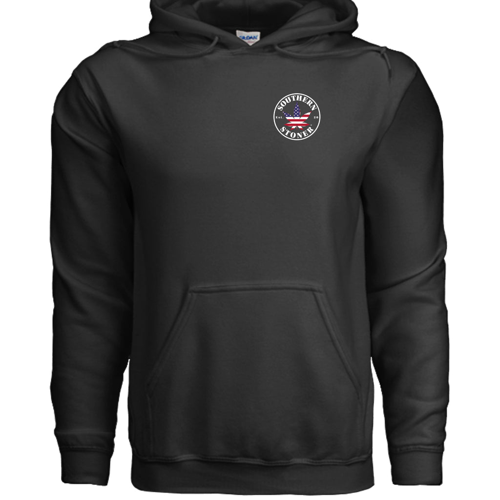 Southern Stoner OG logo hoodie front in black — Southern lifted lifestyle sweatshirt
