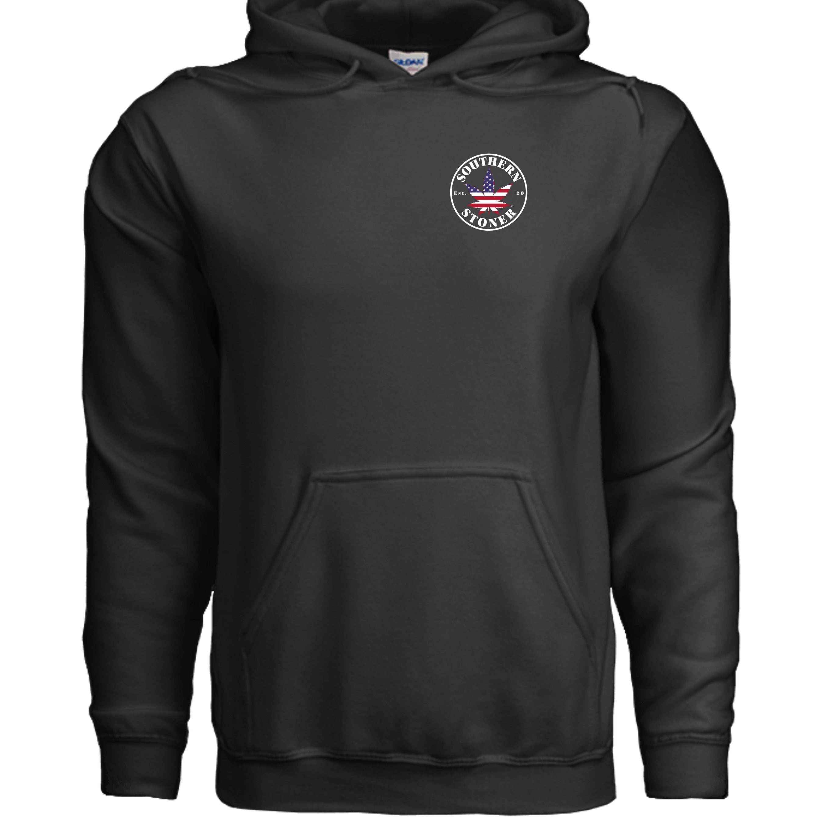 Southern Stoner OG logo hoodie front in black — Southern lifted lifestyle sweatshirt