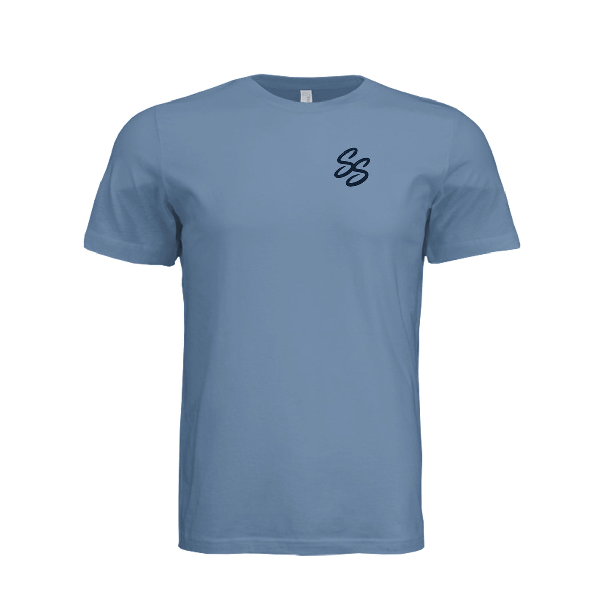 Front view of Georgia State Pride T-Shirt – Slate Blue by Southern Stoner