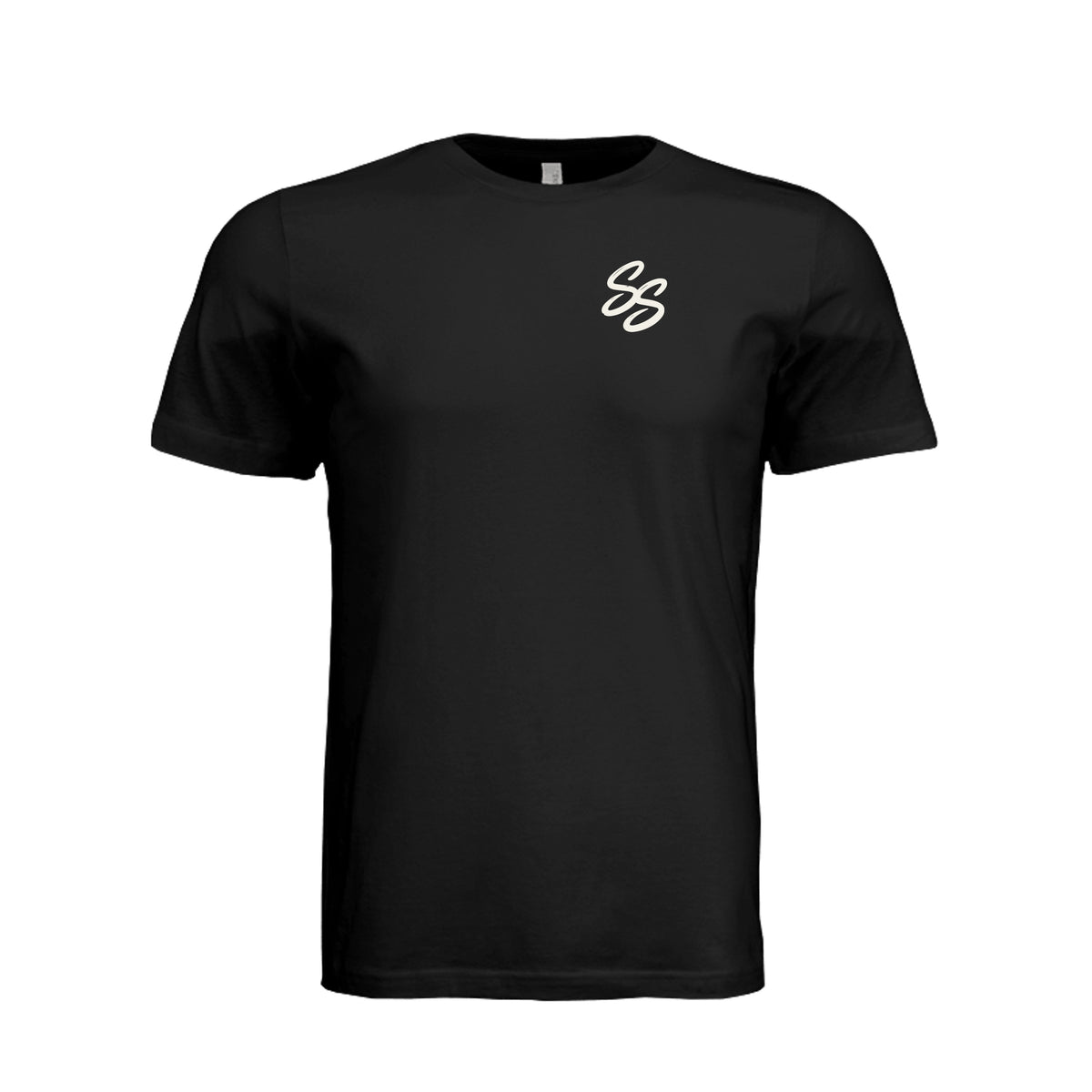 Front view of Black & Gray Logo T-Shirt by Southern Stoner in black